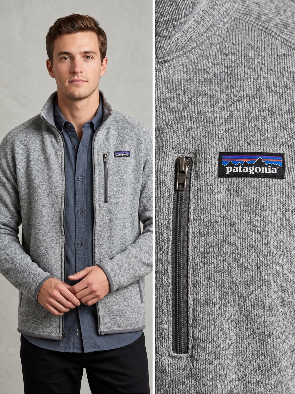 Patagonia Better Sweater Full Zip Fleece Jacket Gray Men’s Large